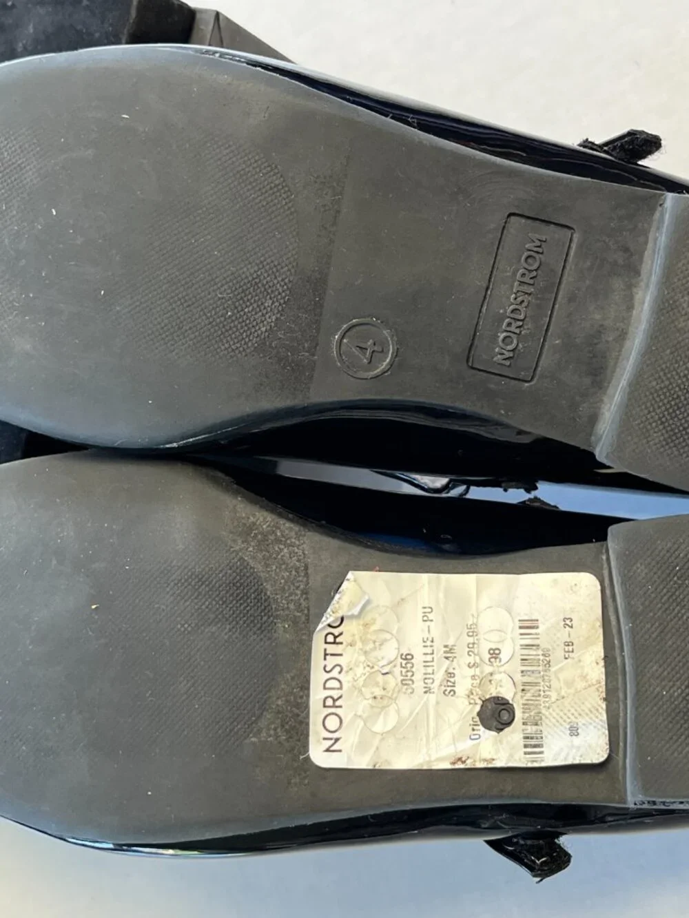 Nordstrom Kids Nolillie Black Patent Bow Mary Janes Size 4M